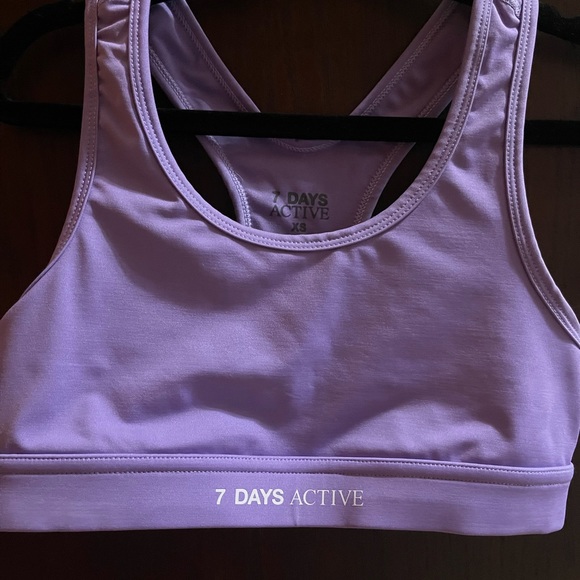 3 Piece 💜💜 7 Days Active Set Bra, TKO Tights, Crop Top Hoodie from Revolve - Picture 8 of 9